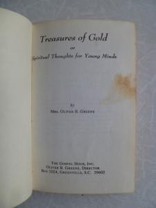 Treasures of gold, or spiritual thoughts for young minds.